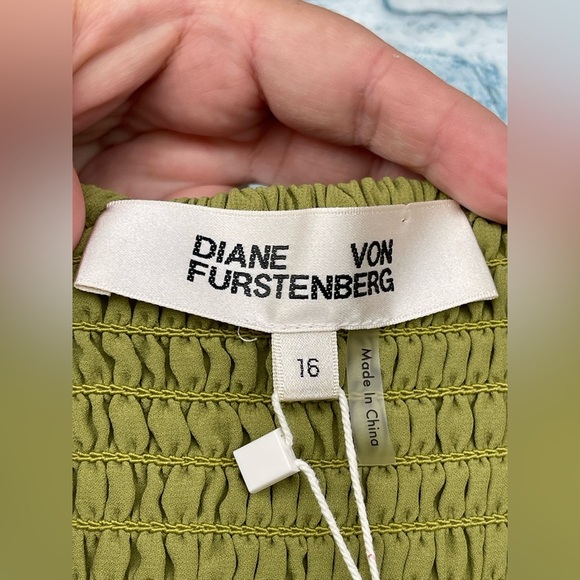 Diane von Furstenberg Pleated Strap Irma Dress size 16 - Picture 15 of 17